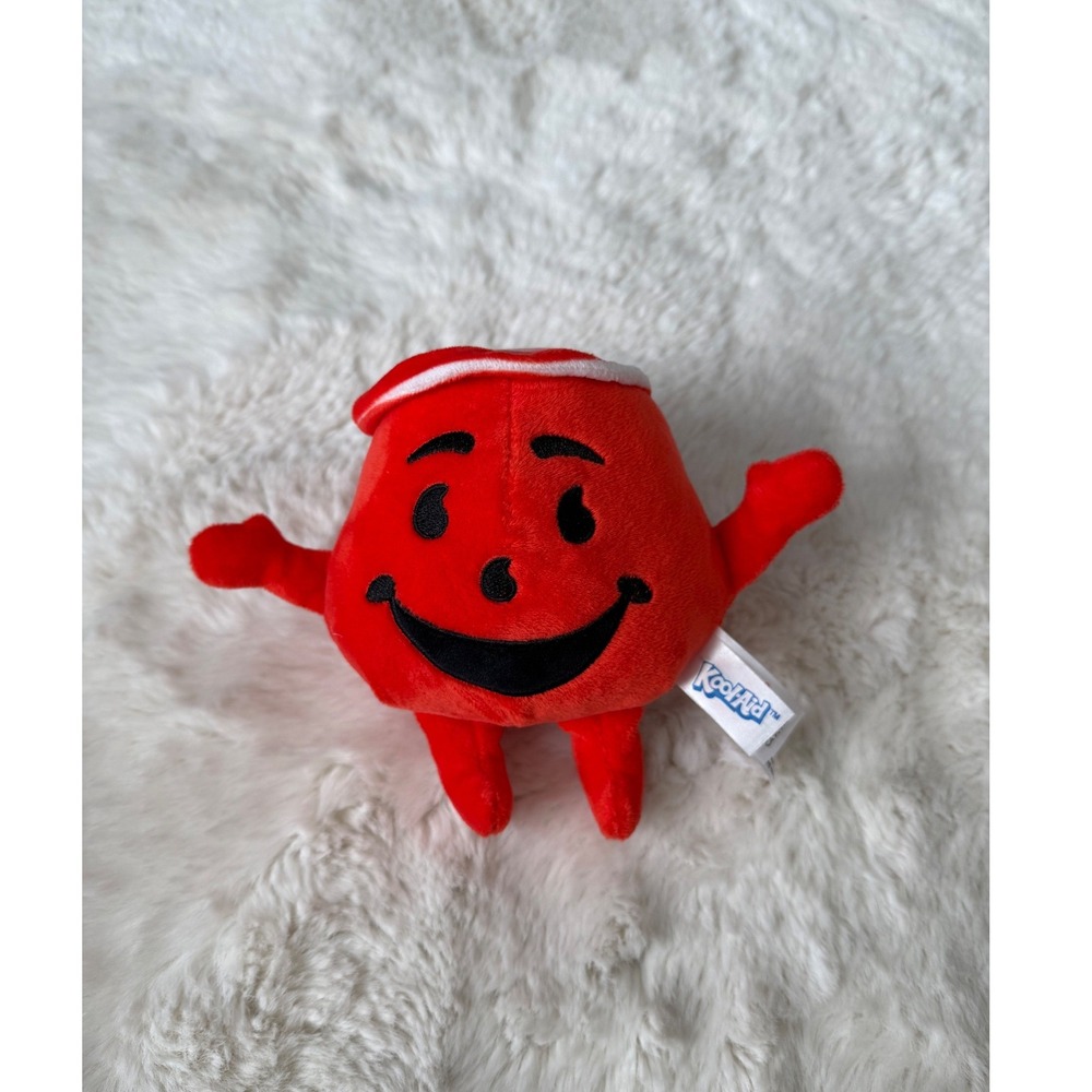Kool-Aid Plush Toy 5.5in Red Mascot Stuffed Figure Advertising Collectible